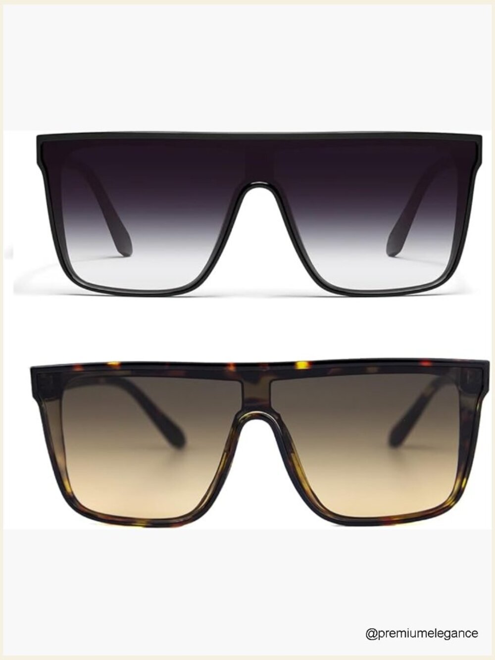 Luxury Square Flat Top Sunglasses UV400 Lightweight Unisex
